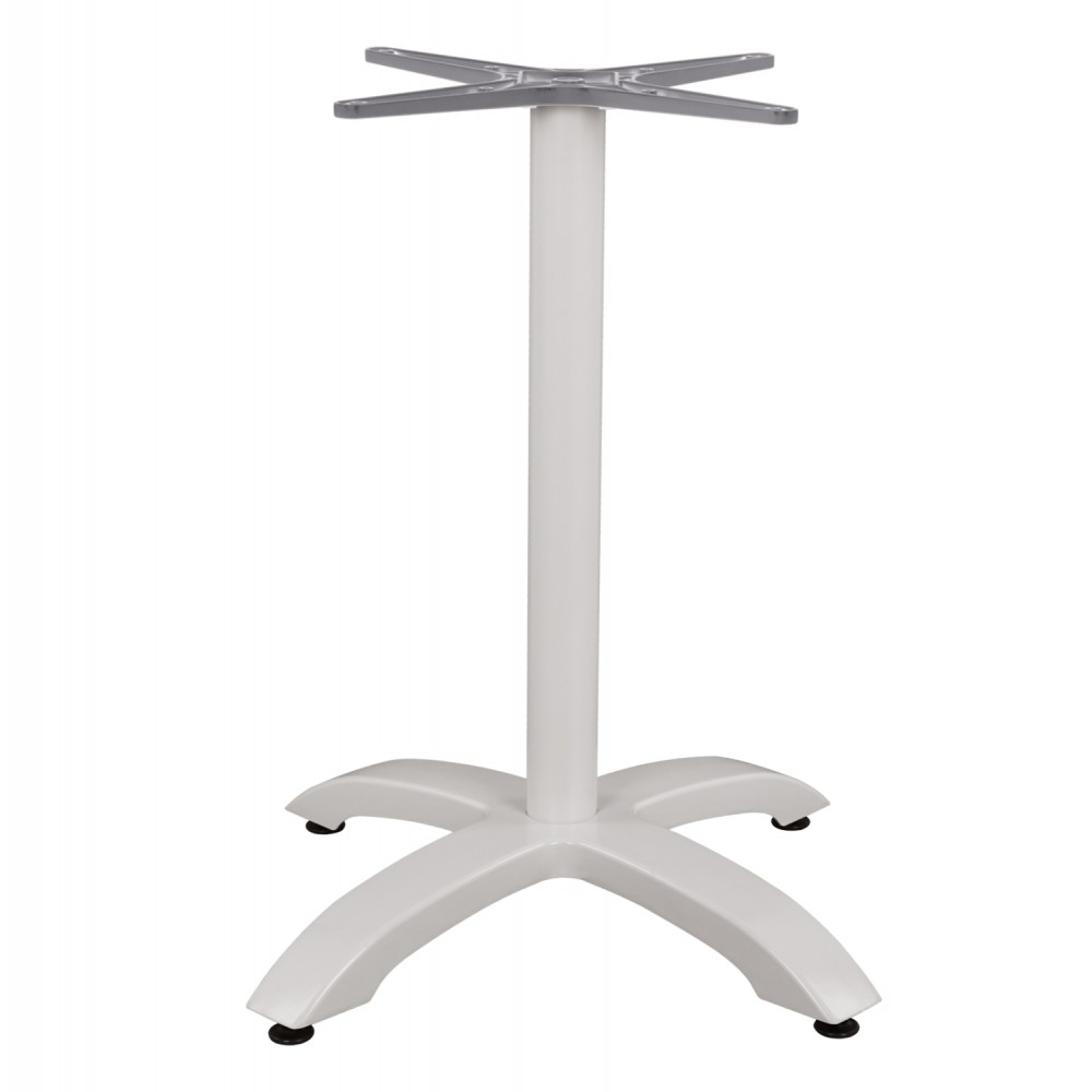 Βάση τραπεζιού από αλουμίνιο σε λευκό χρώμα 66x66x73