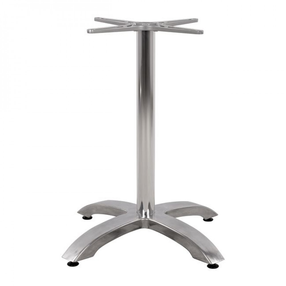 Βάση τραπεζιού από αλουμίνιο σε χρώμα χρωμίου 66x66x73