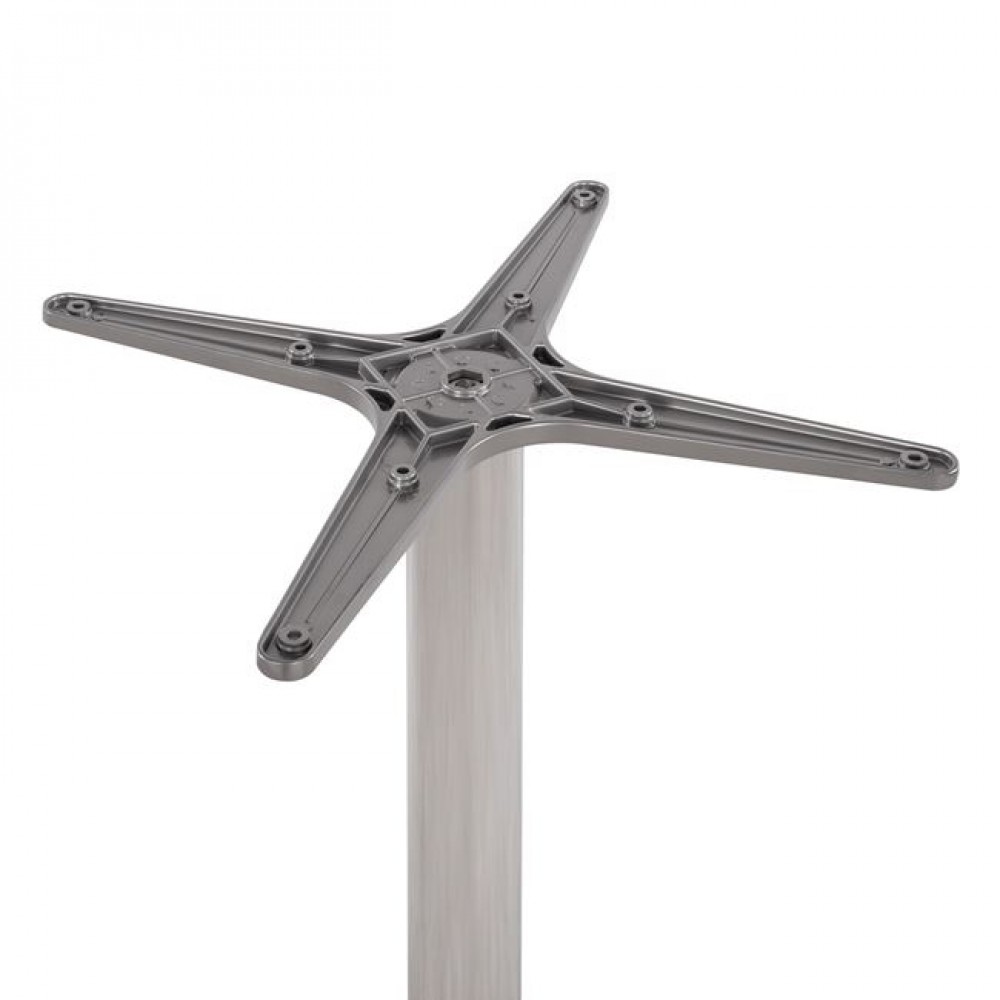 Βάση τραπεζιού από αλουμίνιο σε χρώμα χρωμίου 66x66x73
