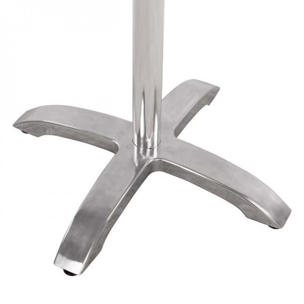 Βάση τραπεζιού από αλουμίνιο σε χρώμα χρωμίου 66x66x73