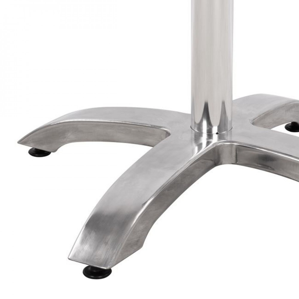 Βάση τραπεζιού από αλουμίνιο σε χρώμα χρωμίου 66x66x73