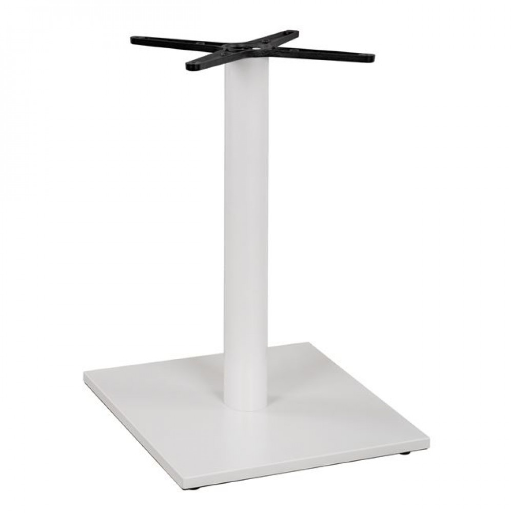 Βάση τραπεζιού από αλουμίνιο σε λευκό χρώμα 45x45x70
