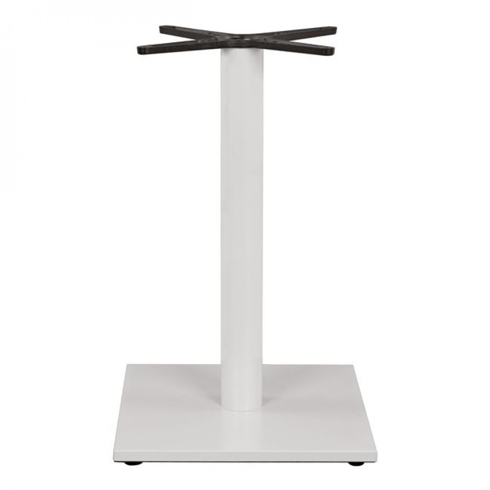 Βάση τραπεζιού από αλουμίνιο σε λευκό χρώμα 45x45x70