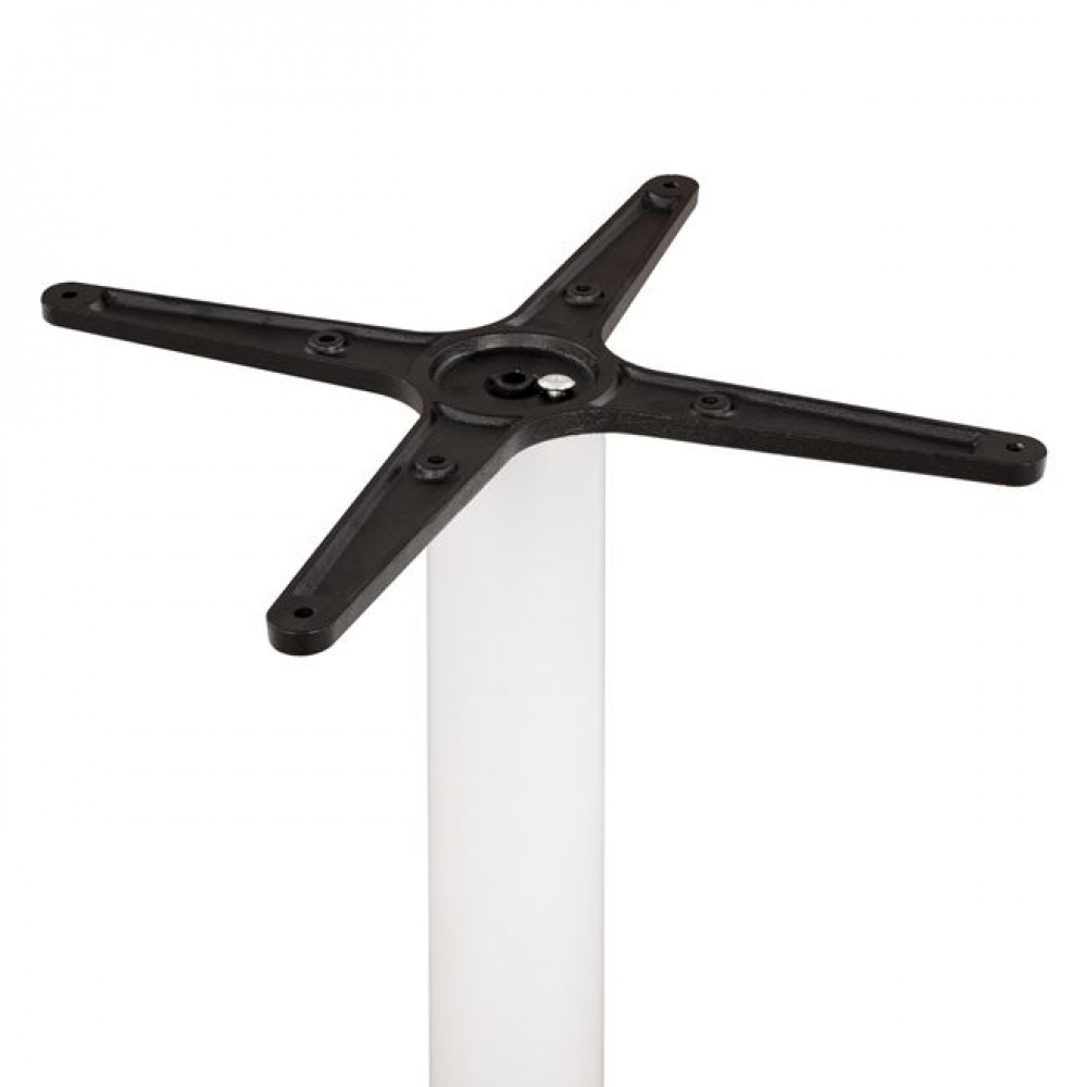 Βάση τραπεζιού από αλουμίνιο σε λευκό χρώμα 45x45x70