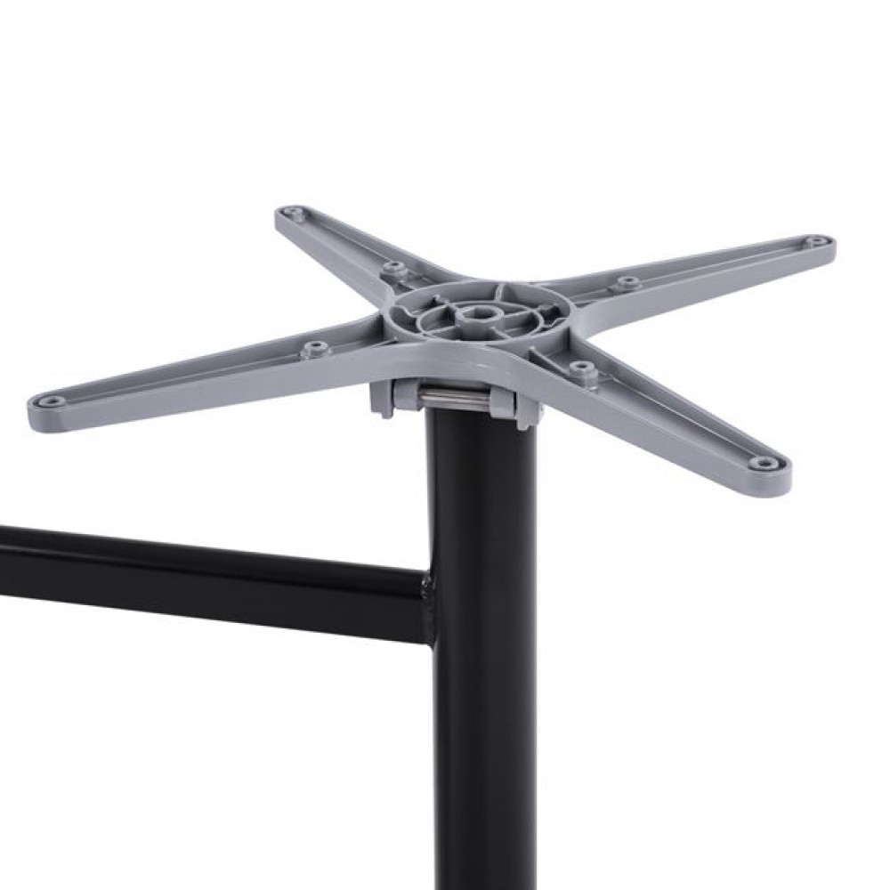 Βάση τραπεζιού πτυσσόμενη από αλουμίνιο σε μαύρο χρώμα 84x60x93