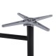 Βάση τραπεζιού πτυσσόμενη από αλουμίνιο σε μαύρο χρώμα 84x60x93