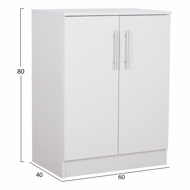 Παπουτσοθήκη-ντουλάπι "EMERIE" σε λευκό χρώμα 60x40x80