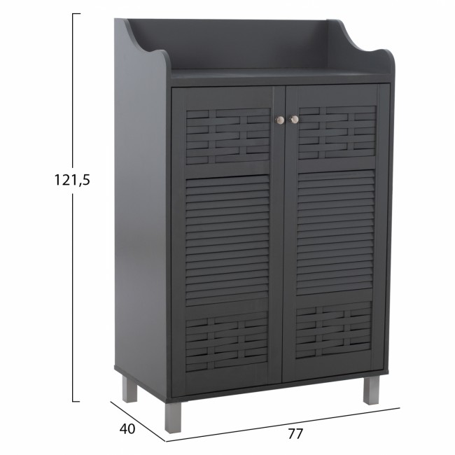 Παπουτσοθήκη-ντουλάπι "KAILENA" σε γκρι χρώμα 77x40x121.5