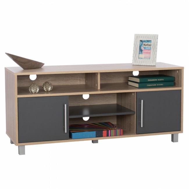 Έπιπλο τηλεόρασης "DANNA" σε χρώμα σονόμα/γκρι 120x40x55