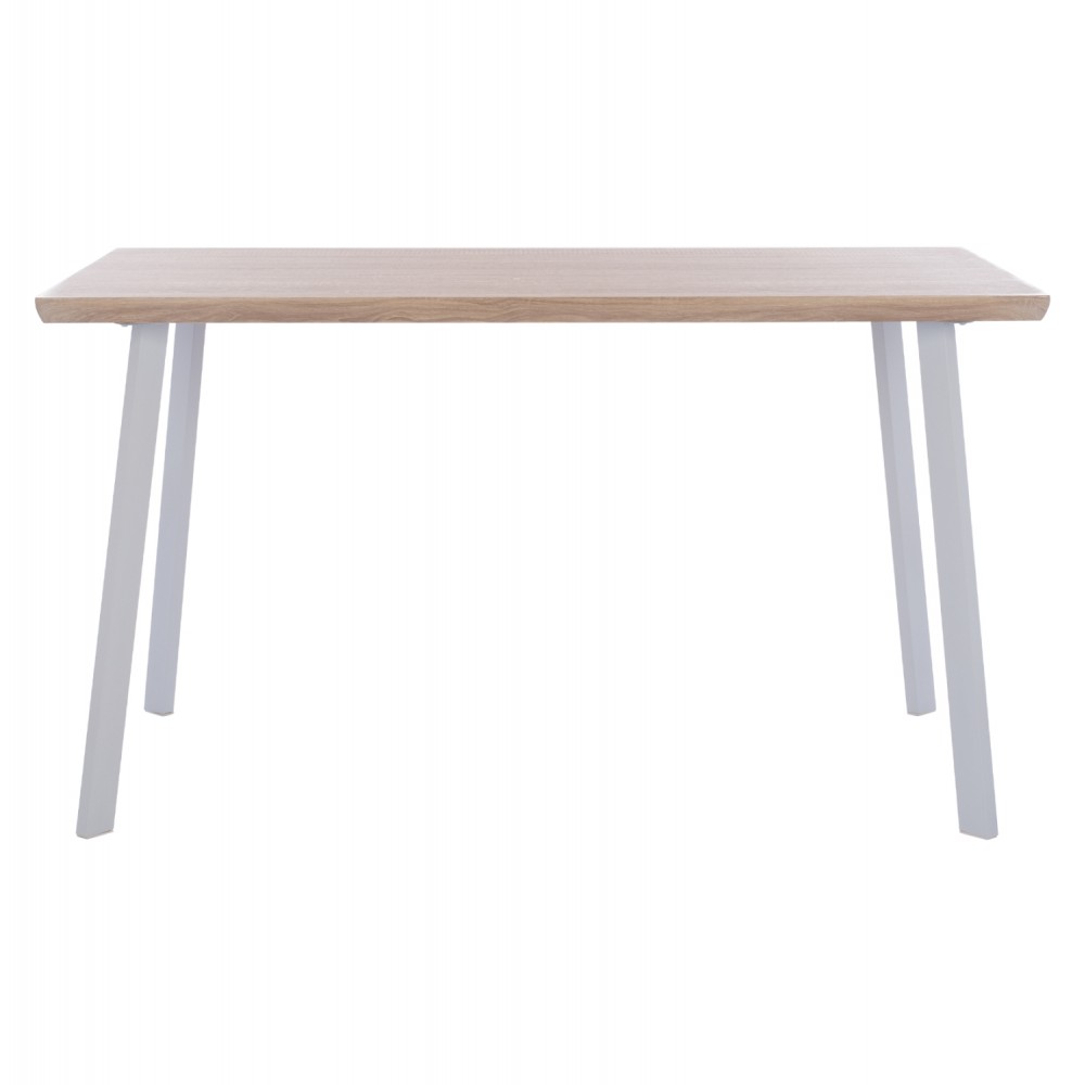 Τραπέζι "OFIRA" από MDF/μέταλλο σε sonoma/λευκό χρώμα 140x80x76