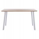 Τραπέζι "OFIRA" από MDF/μέταλλο σε sonoma/λευκό χρώμα 140x80x76