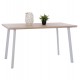 Τραπέζι "OFIRA" από MDF/μέταλλο σε sonoma/λευκό χρώμα 140x80x76
