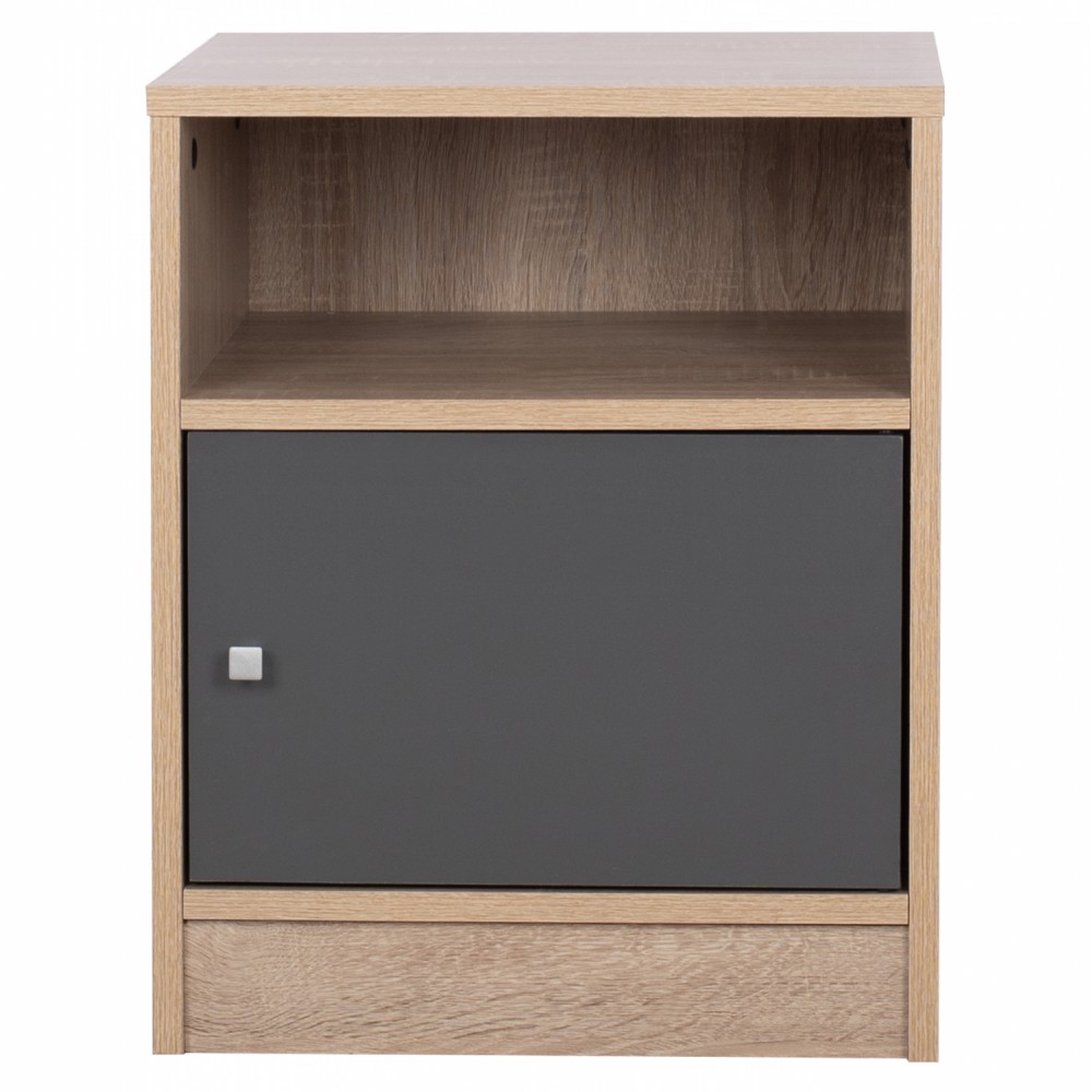 Κομοδίνο "MALORY" σε sonoma/γκρι χρώμα 40x40x50