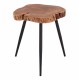 Τραπέζι βοηθητικό "JAX" από μασίφ ξύλο/μέταλλο σε φυσικό/μαύρο χρώμα 38x40x48