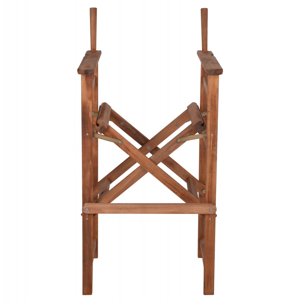 Σκαμπό σκηνοθέτη μπαρ "PALMER" από ξύλο σε χρώμα καρυδί 57x57x117