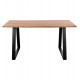 Τραπέζι "SOFIA SLIM" από μασίφ ξύλο/μέταλλο σε φυσικό/μαύρο χρώμα 160x90x76