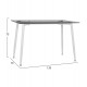 Τραπέζι "IDELLA" από γυαλί/μέταλλο σε λευκό χρώμα 120x70x75