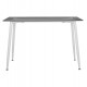 Τραπέζι "IDELLA" από γυαλί/μέταλλο σε λευκό χρώμα 120x70x75