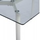 Τραπέζι "IDELLA" από γυαλί/μέταλλο σε λευκό χρώμα 120x70x75