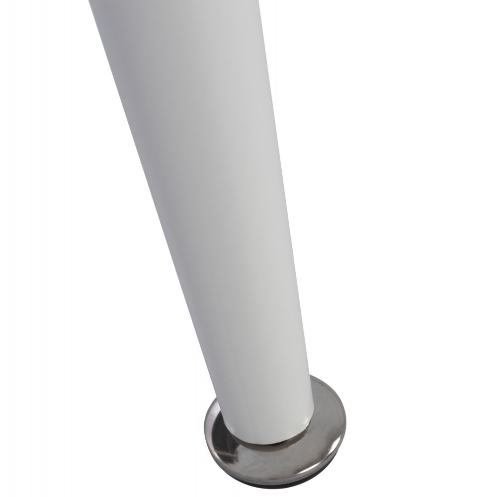 Τραπέζι "IDELLA" από γυαλί/μέταλλο σε λευκό χρώμα 120x70x75