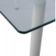 Τραπέζι "IDELLA" από γυαλί/μέταλλο σε λευκό χρώμα 120x70x75