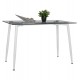 Τραπέζι "IDELLA" από γυαλί/μέταλλο σε λευκό χρώμα 120x70x75