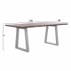 Τραπέζι "MONTANA" από μασίφ ξύλο/μέταλλο σε φυσικό/λευκό χρώμα 200x95x77