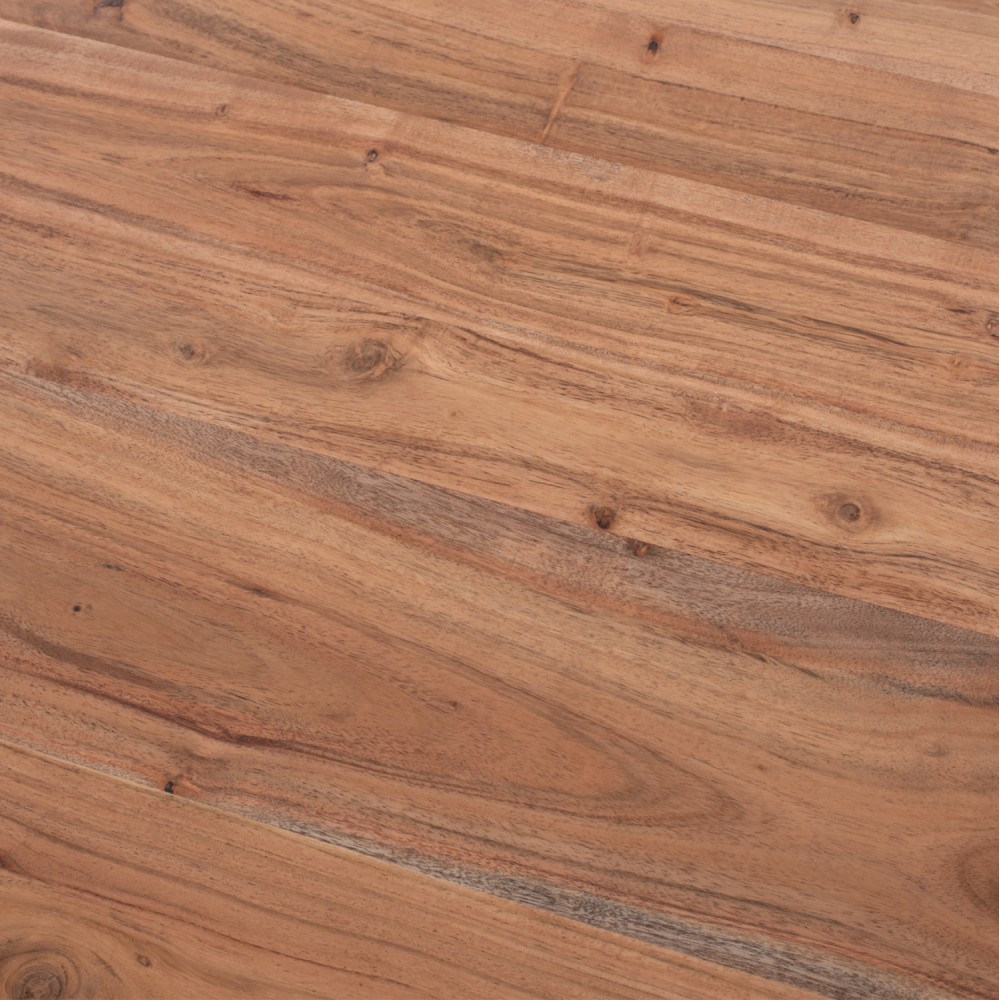 Τραπέζι σαλονιού "DRAKE" από ξύλο/μέταλλο σε φυσικό/μαύρο χρώμα Φ82x40