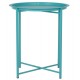 Βοηθητικό τραπέζι "SAMUEL" από μέταλλο σε τυρκουάζ χρώμα Φ46x53