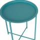 Βοηθητικό τραπέζι "SAMUEL" από μέταλλο σε τυρκουάζ χρώμα Φ46x53