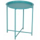 Βοηθητικό τραπέζι "SAMUEL" από μέταλλο σε τυρκουάζ χρώμα Φ46x53