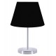 Φωτιστικό επιτραπέζιο από μέταλλο/ύφασμα σε χρώμιο/μαύρο χρώμα Ε27 Φ22x37