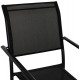 Πολυθρόνα "FEDAN" από αλουμίνιο-textline σε μαύρο χρώμα 55,5x67,5x86
