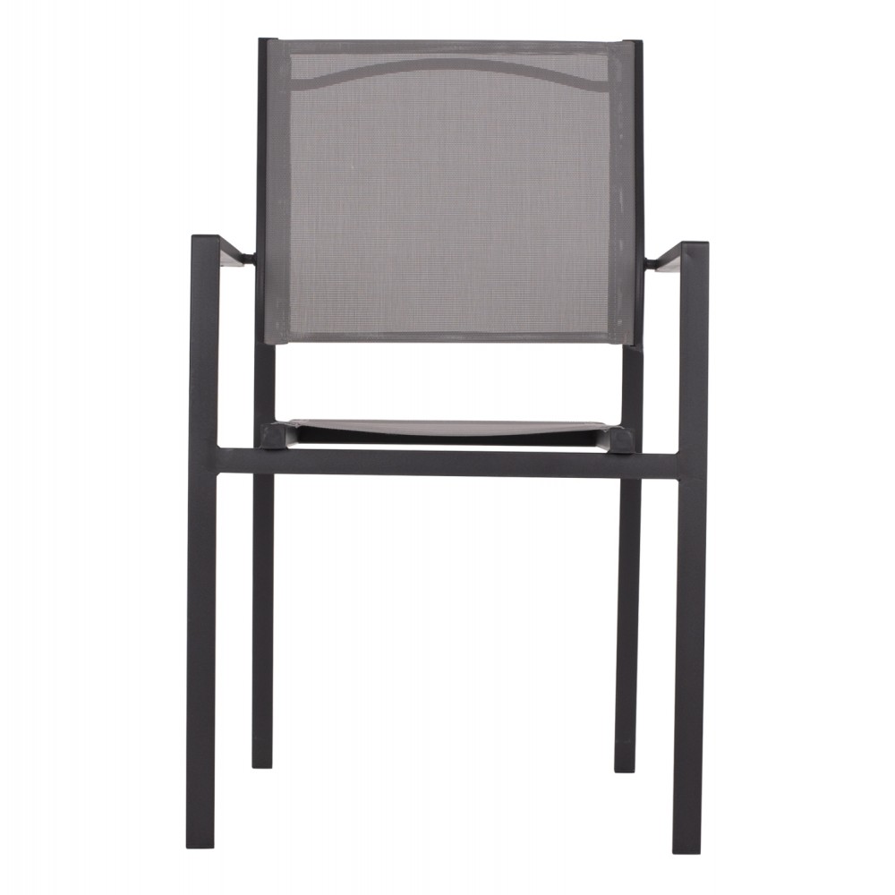 Πολυθρόνα "NEDAN" από μέταλλο-textline σε γκρι χρώμα 54x54x86