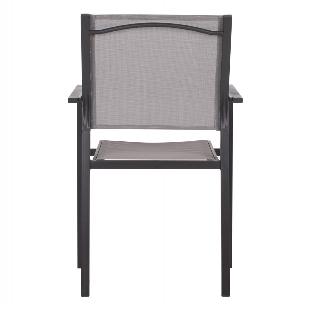 Πολυθρόνα "NEDAN" από μέταλλο-textline σε γκρι χρώμα 54x54x86