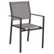 Πολυθρόνα "NEDAN" από μέταλλο-textline σε γκρι χρώμα 54x54x86