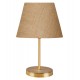 Φωτιστικό επιτραπέζιο από μέταλλο/ύφασμα σε χρυσό/μπεζ χρώμα Ε27 Φ22x37