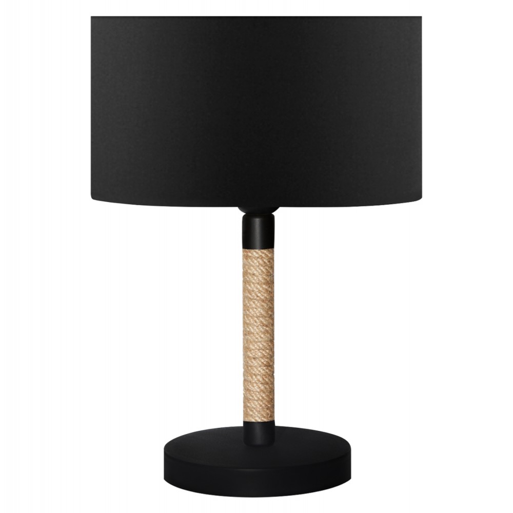 Φωτιστικό επιτραπέζιο από μέταλλο/ύφασμα σε μαύρο χρώμα Ε27 Φ24x37