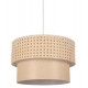 Φωτιστικό μονόφωτο από ύφασμα/rattan σε μπεζ χρώμα Ε27 Φ30x70