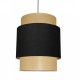 Φωτιστικό μονόφωτο από ύφασμα σε μαύρο/μπεζ χρώμα Ε27 Φ30x70
