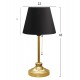 Φωτιστικό επιτραπέζιο από μέταλλο/ύφασμα σε χρυσό/μαύρο χρώμα Ε27 Φ22x45