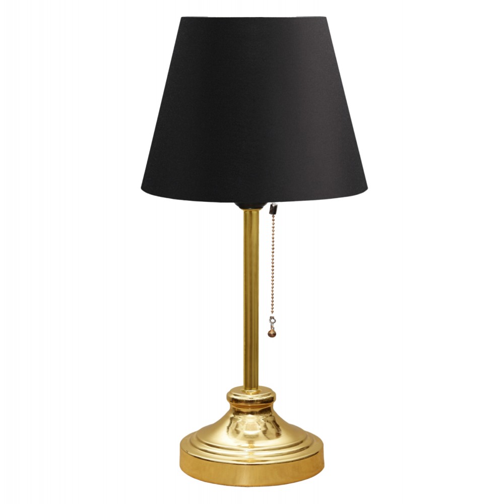 Φωτιστικό επιτραπέζιο από μέταλλο/ύφασμα σε χρυσό/μαύρο χρώμα Ε27 Φ22x45