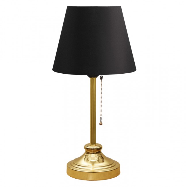 Φωτιστικό επιτραπέζιο από μέταλλο/ύφασμα σε χρυσό/μαύρο χρώμα Ε27 Φ22x45