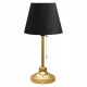 Φωτιστικό επιτραπέζιο από μέταλλο/ύφασμα σε χρυσό/μαύρο χρώμα Ε27 Φ22x45