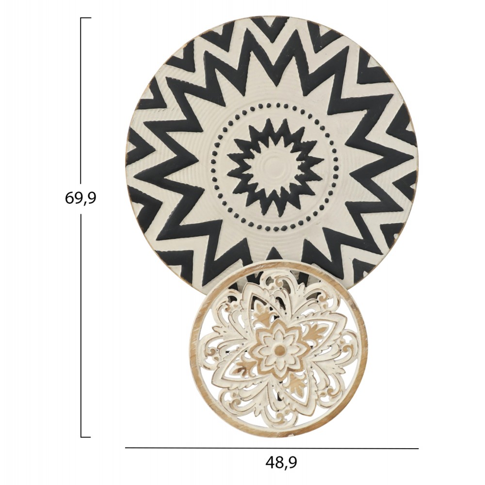 Διακοσμητικό τοίχου από μέταλλο πολύχρωμο 48.9x6.4x69.9
