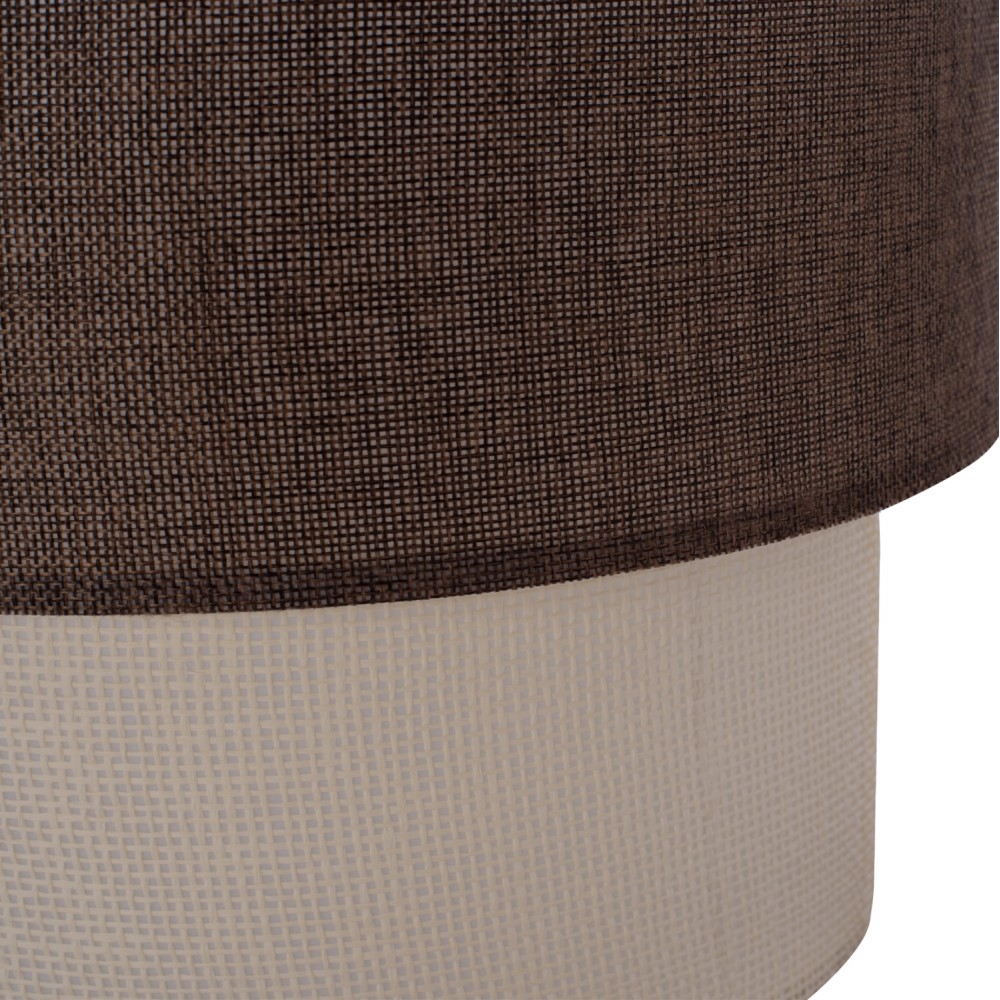 Φωτιστικό μονόφωτο από ύφασμα σε καφέ/εκρού χρώμα Ε27 Φ30x70