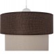 Φωτιστικό μονόφωτο από ύφασμα σε καφέ/εκρού χρώμα Ε27 Φ30x70