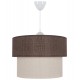 Φωτιστικό μονόφωτο από ύφασμα σε καφέ/εκρού χρώμα Ε27 Φ30x70
