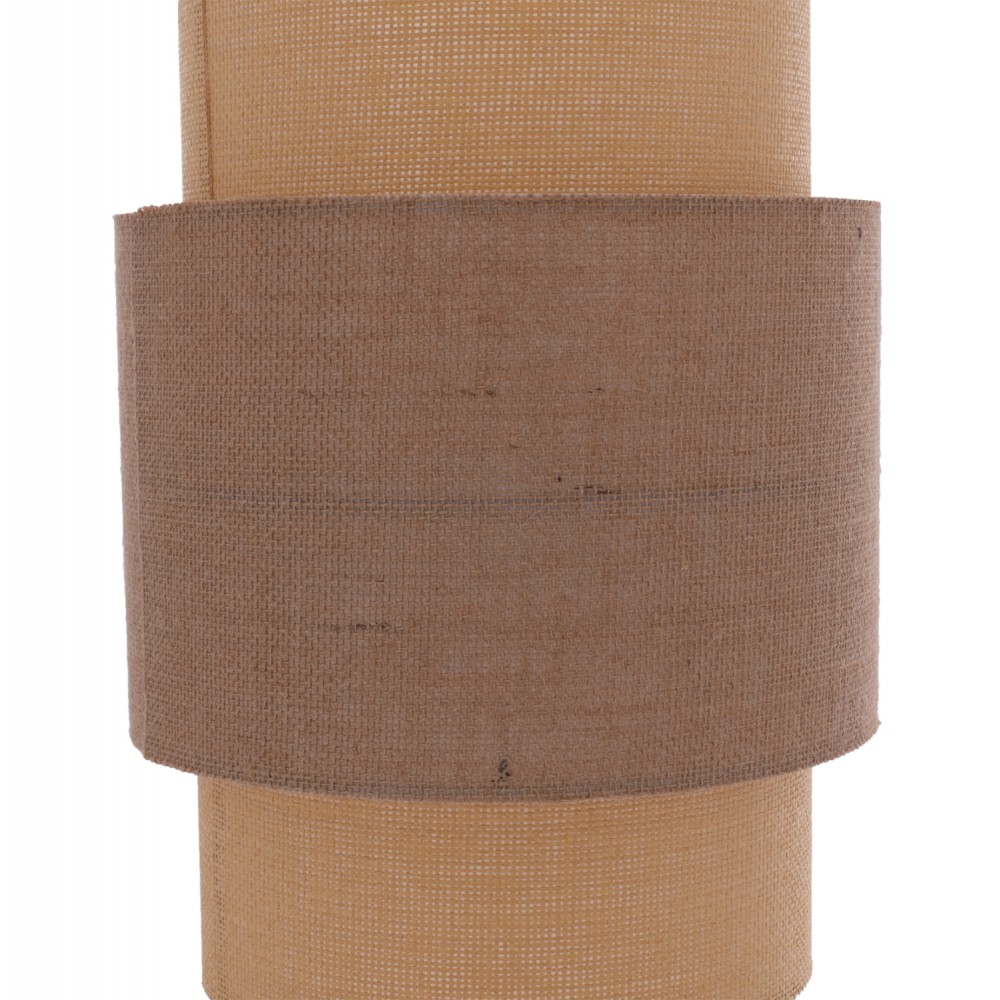 Φωτιστικό μονόφωτο από ύφασμα σε μπεζ χρώμα Ε27 Φ30x70