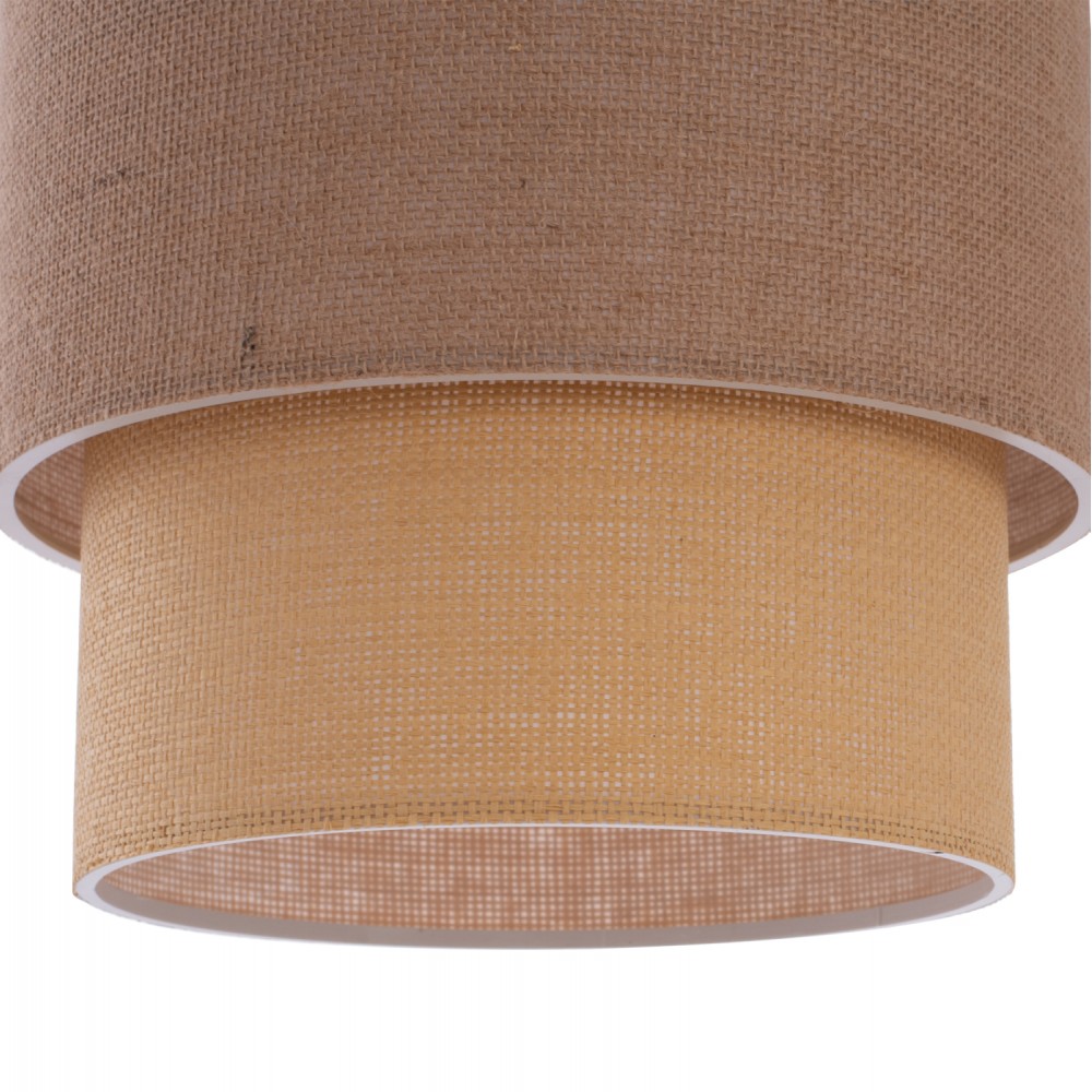 Φωτιστικό μονόφωτο από ύφασμα σε μπεζ χρώμα Ε27 Φ30x70